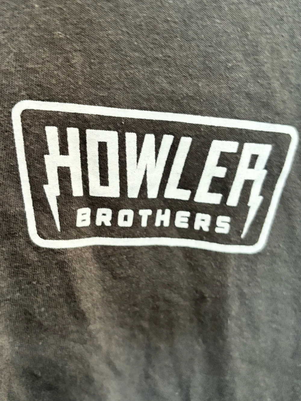 Howler Brothers Charcoal Long-Sleeve Tee with White Logo